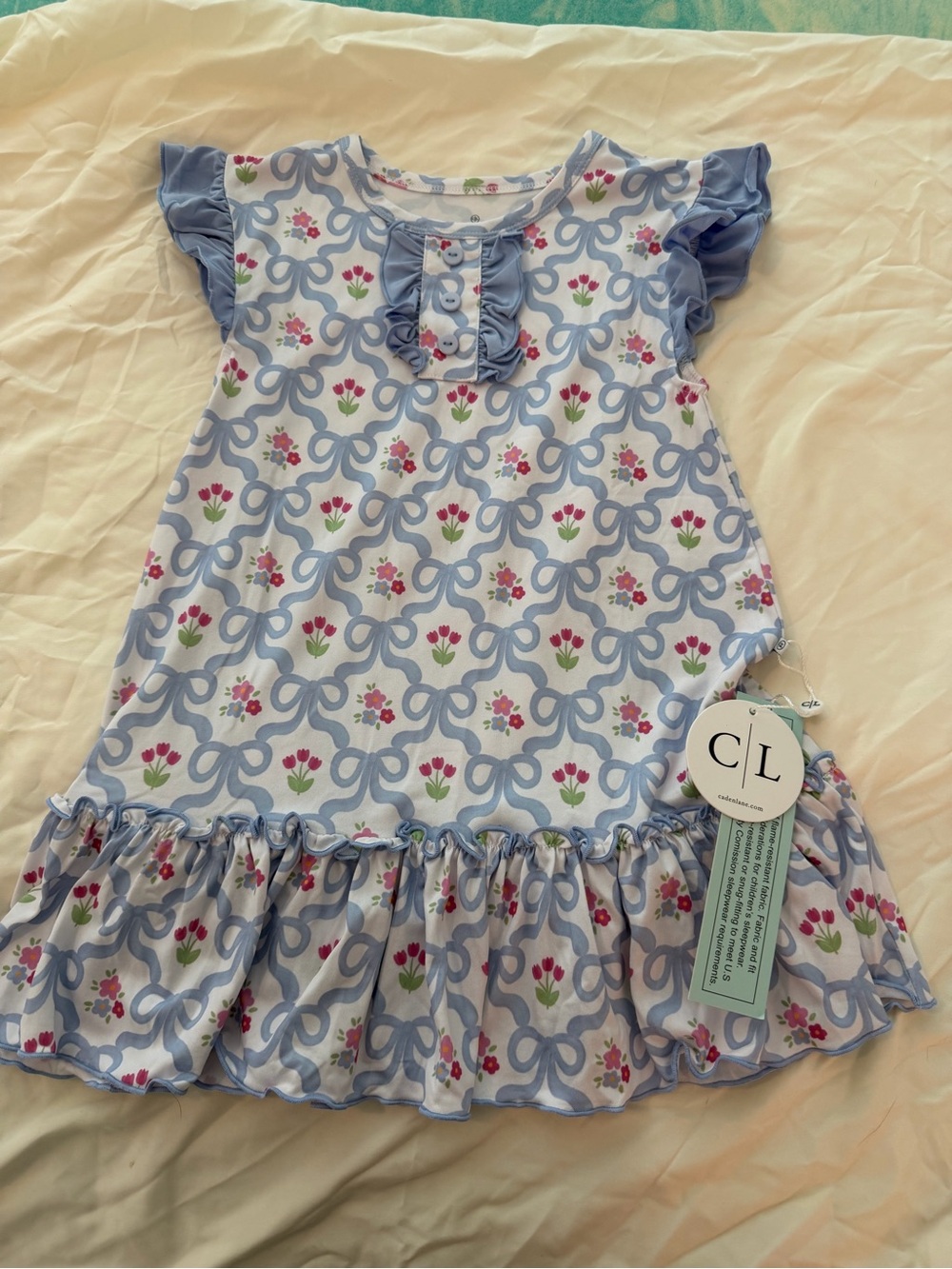 NWT Caden Lane Tied in Tulips Nightgown